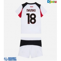 AC Milan Christopher Nkunku #18 Gostujuci Dres za djecu 2025-26 Kratak Rukav (+ Kratke hlače)